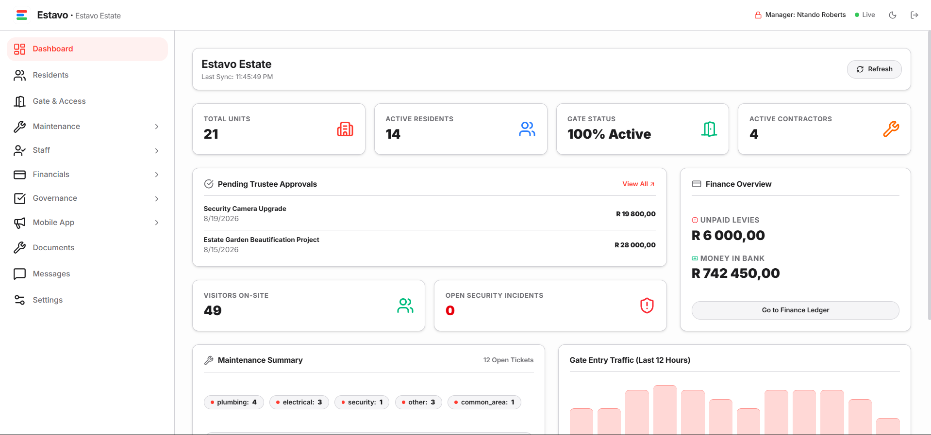 Estate Manager Portal